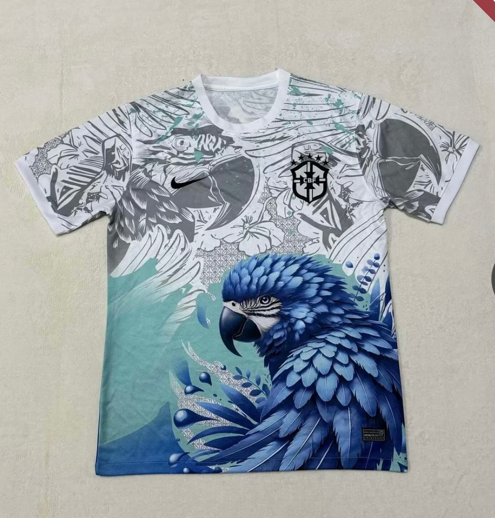 2025 Brazil Special Edition White and Blue Football Shirt 1:1