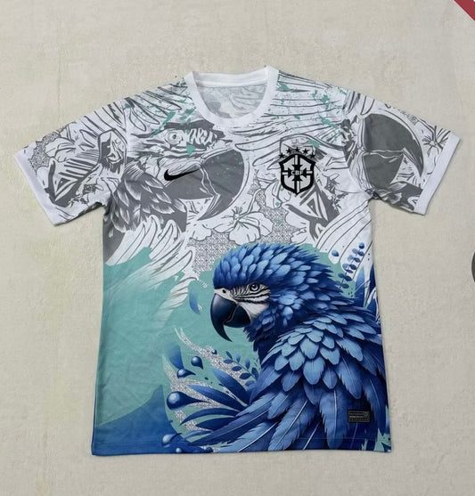 2025 Brazil Special Edition White and Blue Football Shirt 1:1